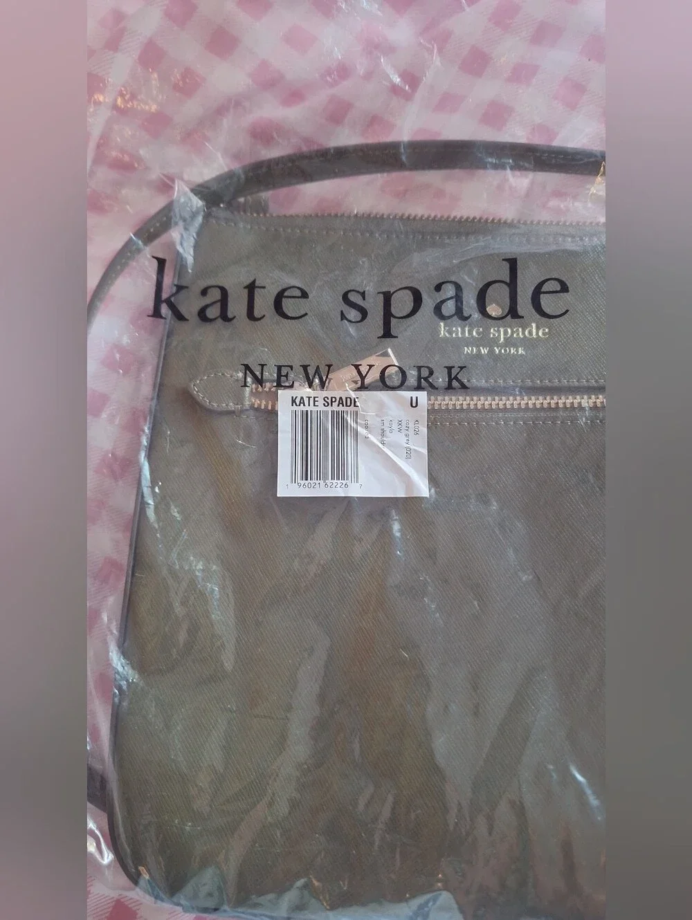 kate spade Olive Green Leather Crossbody with Gold Hardware